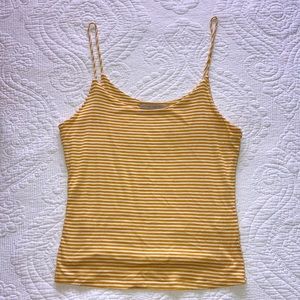 Stripped yellow tank size small